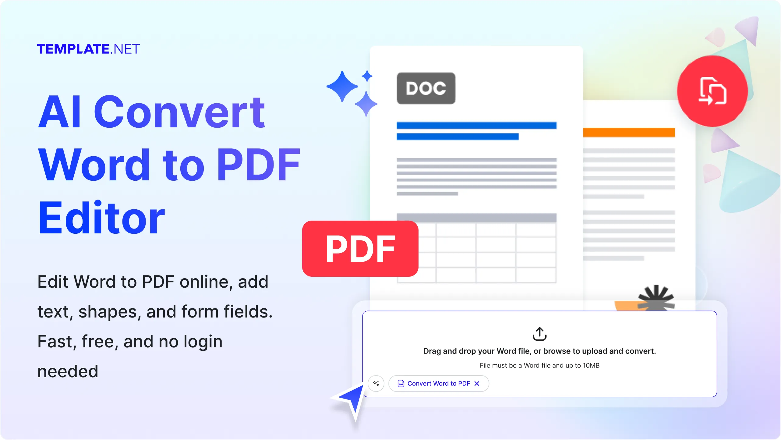 Free AI Convert Word to PDF Editor, Convert DOCX to PDF Online